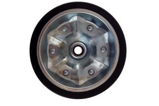 Replacement ALKO Jockey Wheel Only - 200mm Steel & solid rubber tyre 16mm bore