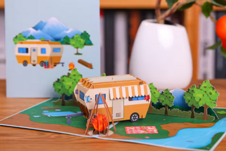 Pop up Card - Caravanning