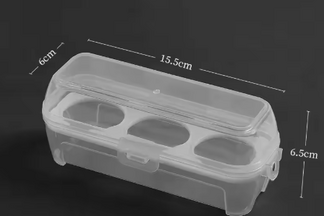 3 space egg carton