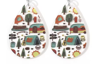 Camping Themed Earrings - Camping